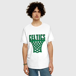 Футболка оверсайз мужская Celtics Dunk, цвет: белый — фото 2