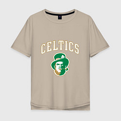 Футболка оверсайз мужская NBA Celtics, цвет: миндальный