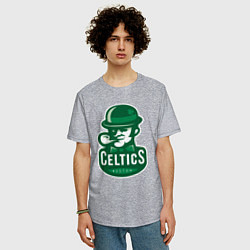 Футболка оверсайз мужская Celtics Team, цвет: меланж — фото 2