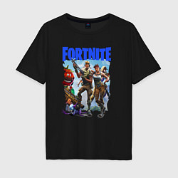 Футболка оверсайз мужская FORTNITE ПЕРСОНАЖИ ИГРЫ, цвет: черный