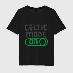 Футболка оверсайз мужская Celtic Mode On, цвет: черный