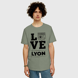 Футболка оверсайз мужская Lyon Love Классика, цвет: авокадо — фото 2