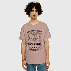 Футболка оверсайз мужская Everton: Football Club Number 1 Legendary, цвет: пыльно-розовый — фото 2