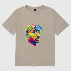 Футболка оверсайз мужская 2PAC Style, цвет: миндальный