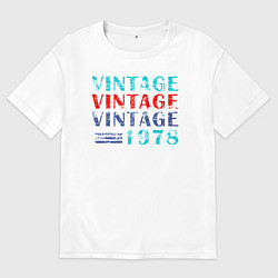 Футболка оверсайз мужская Винтаж 1978, цвет: белый