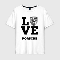 Футболка оверсайз мужская Porsche Love Classic, цвет: белый