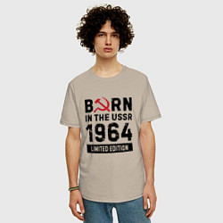 Футболка оверсайз мужская Born In The USSR 1964 Limited Edition, цвет: миндальный — фото 2