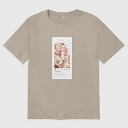 Футболка оверсайз мужская Селфи пяти невест, цвет: миндальный