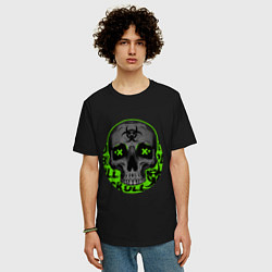 Футболка оверсайз мужская SKULL TOXIC, цвет: черный — фото 2