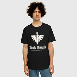 Футболка оверсайз мужская Темные ангелы лого винтаж, цвет: черный — фото 2