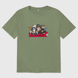 Футболка оверсайз мужская Команда Золотого божества Golden Kamuy, цвет: авокадо