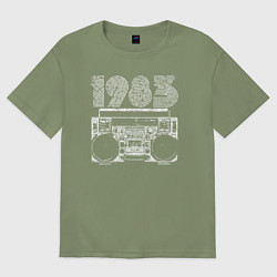 Футболка оверсайз мужская Бумбокс 1983, цвет: авокадо