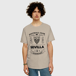 Футболка оверсайз мужская Sevilla: Football Club Number 1 Legendary, цвет: миндальный — фото 2