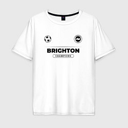 Футболка оверсайз мужская Brighton Униформа Чемпионов, цвет: белый