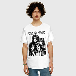 Футболка оверсайз мужская Led Zeppelin Black, цвет: белый — фото 2