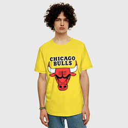 Футболка оверсайз мужская Chicago Bulls, цвет: желтый — фото 2