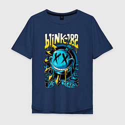 Футболка оверсайз мужская Blink 182 - 20 years, цвет: тёмно-синий