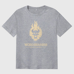 Футболка оверсайз мужская Несущие слово хаос винтаж лого, цвет: меланж