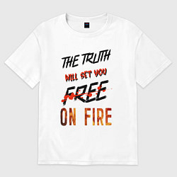 Футболка оверсайз мужская The truth will set you free, цвет: белый
