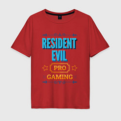 Футболка оверсайз мужская Игра Resident Evil pro gaming, цвет: красный