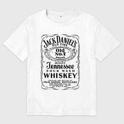 Футболка оверсайз мужская Виски Джек Дэниелс, цвет: белый