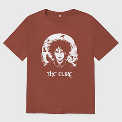 Футболка оверсайз мужская The Cure арт Роберт Смит, цвет: кирпичный