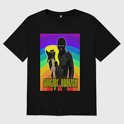 Футболка оверсайз мужская Best metalcore band MJTV, цвет: черный