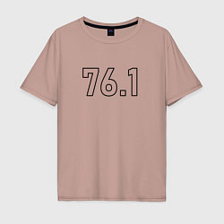 Футболка оверсайз мужская 76 1 : Человек-бензопила, цвет: пыльно-розовый