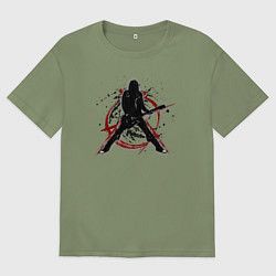 Футболка оверсайз мужская Анархия панк, цвет: авокадо