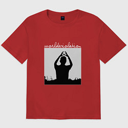 Футболка оверсайз мужская World Violation Tour Depeche Mode, цвет: красный