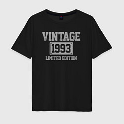 Футболка оверсайз мужская Vintage 1993 Limited Edition, цвет: черный