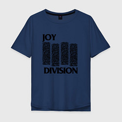 Футболка оверсайз мужская Joy Division - rock, цвет: тёмно-синий