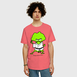 Футболка оверсайз мужская Choppin Brocco Lee, цвет: коралловый — фото 2