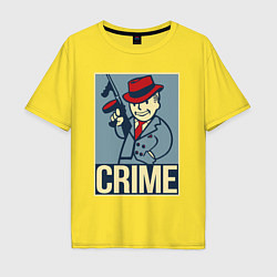 Футболка оверсайз мужская Vault crime boy, цвет: желтый