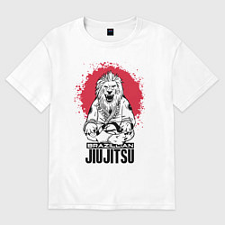 Футболка оверсайз мужская Jiu Jitsu red sun Brazil, цвет: белый