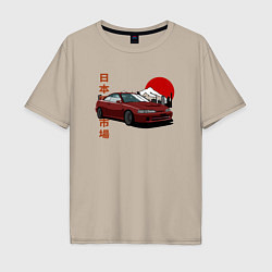 Футболка оверсайз мужская Integra dc2 Retro JDM Style, цвет: миндальный
