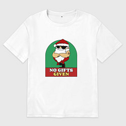 Футболка оверсайз мужская No gifts given, цвет: белый