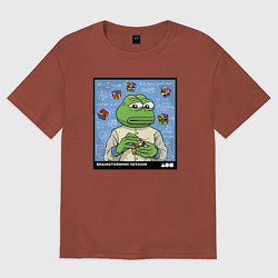 Футболка оверсайз мужская Pepe brainshtorm, цвет: кирпичный