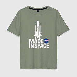 Футболка оверсайз мужская Nasa - made in space, цвет: авокадо