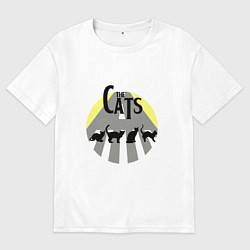 Футболка оверсайз мужская The Cats, цвет: белый