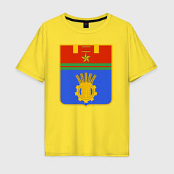 Футболка оверсайз мужская Герб Волгограда, цвет: желтый
