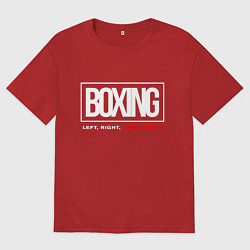 Футболка оверсайз мужская Boxing good night, цвет: красный