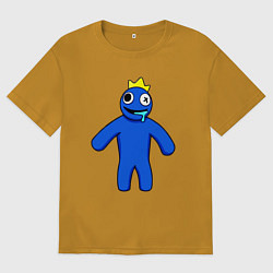 Футболка оверсайз мужская Синий из Роблокс, цвет: горчичный