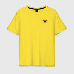 Футболка оверсайз мужская Лого Мугивар - One Piece, цвет: желтый