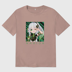 Футболка оверсайз мужская Нахида Малая властительница Кусанали, цвет: пыльно-розовый