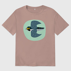 Футболка оверсайз мужская Сокол, цвет: пыльно-розовый