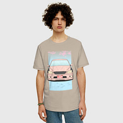 Футболка оверсайз мужская Toyota Altezza stance alternative, цвет: миндальный — фото 2