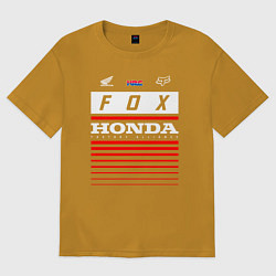Футболка оверсайз мужская Honda racing, цвет: горчичный