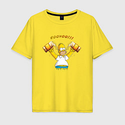 Футболка оверсайз мужская Homer & Beer, цвет: желтый