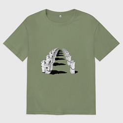 Мужская футболка оверсайз Человек бензопила - Космонавты